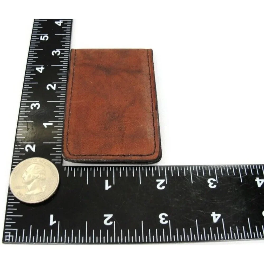 Vintage Rico Leather Money Clip Men Wallet ID Credit Card Holder